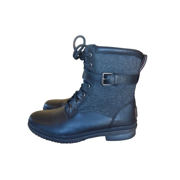 UGG Kesey Waterproof Leather Winter Moto Combat Ankle Boots Womens Size 7.5 Gorp - Picture 4 of 9